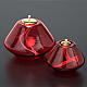Lampe en verre rouge pour cire liquide s2