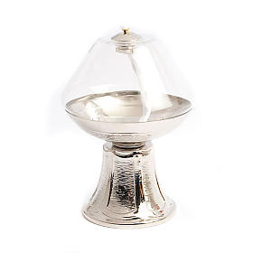 Transparent glass lamp on nickel base