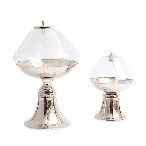Transparent glass lamp on nickel base 1