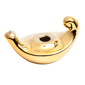 Lampes et lanternes: Lampe en porcelaine dorée Lampes et lanternes: Lampe en porcelaine dorée