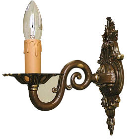 Wall lamp with 1 branch, antique finish