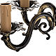 Wall lamp with 2 branches, classic, antique style s5
