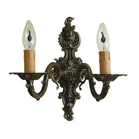 Wall lamp with 2 branches, classic, antique style