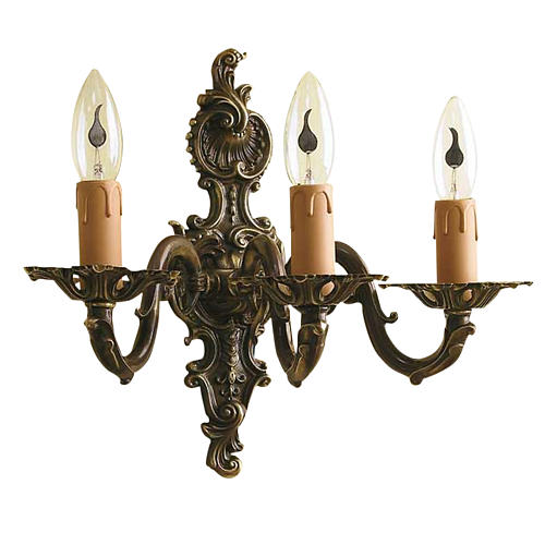 Wall lamp with 3 branches, classic, antique style 1