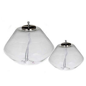 Lampe en verre transparente pour cire liquide s1