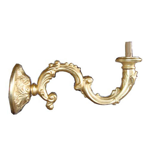 Wall lamp with 1 light in carved wood and gold leaf 1