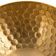 Lamp for liquid wax in hammered golden brass s5