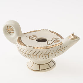 Lamp in ivory terracotta, alba model s1