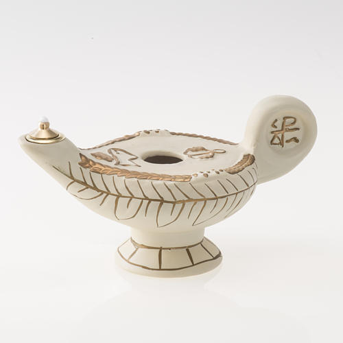 Lamp in ivory terracotta, alba model 2