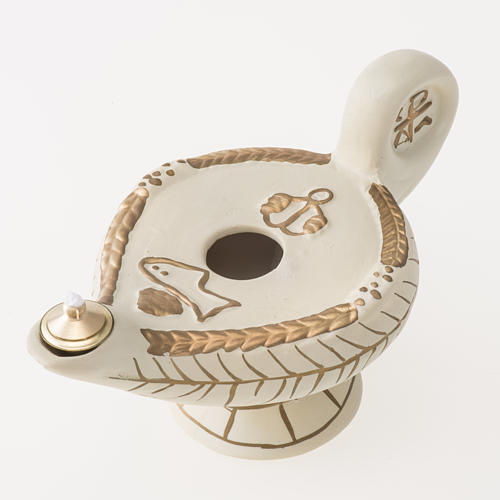 Lamp in ivory terracotta, alba model 3