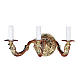 Applique for Way of the Cross in brass with 3 electric candles s1