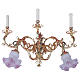 Baroque Applique in brass with 5 electric candles s1