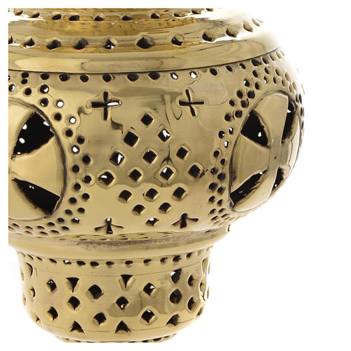 Oriental lantern in brass for church by the monks of Bethléem, 20 cm 2