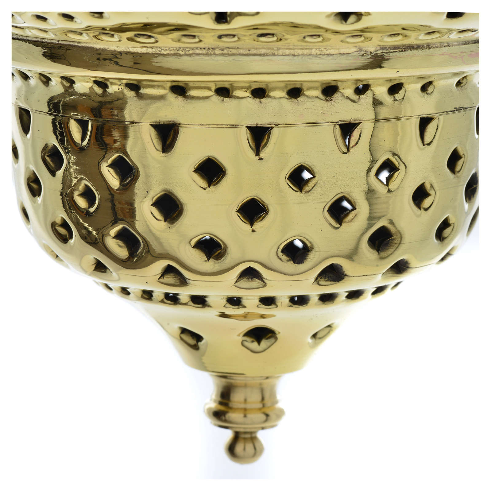 Oriental lantern in brass for church by the monks of Bethléem, 28cm