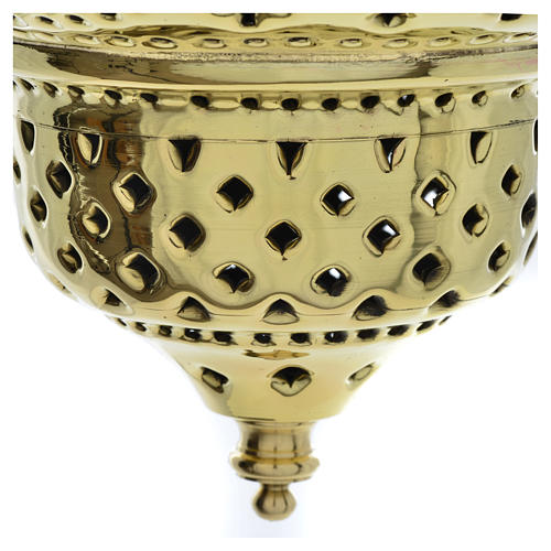 Oriental lantern in brass for church by the monks of Bethléem, 28cm 5