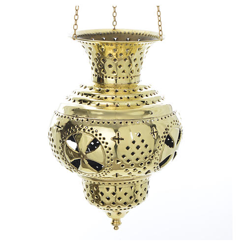 Lampion orientalny z mosiądzu Mnisi Bethleem h 28 cm 1