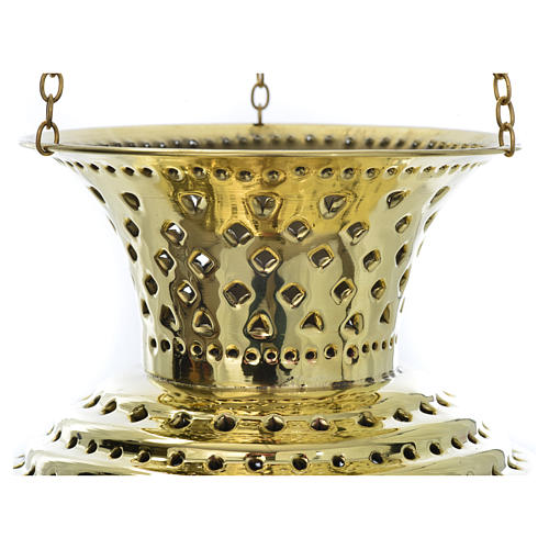 Oriental lantern in brass for church by the monks of Bethléem, 28cm 3