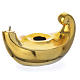 Lampe Aladin porcelaine dorée pour cire liquide s1