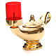 STOCK Lampada Aladino dorata con lume rosso s2