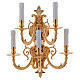 Baroque Applique in brass with 5 candles s1
