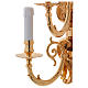 Baroque Applique in brass with 5 candles s2