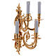 Baroque Applique in brass with 5 candles s3
