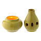 Ceramic lamp yellow colour amphora s2