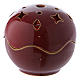 Lampada rossa  ceramica sfera s1