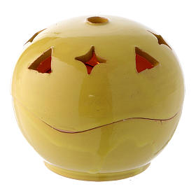 Lampada gialla ceramica sfera
