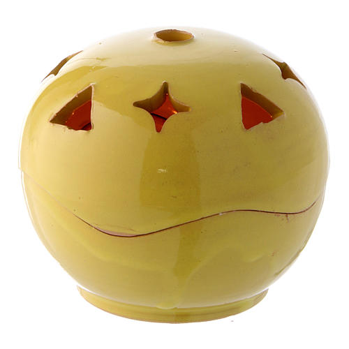 Ceramic lamp yellow sphere shaped 1