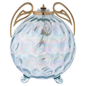 Lampes et lanternes: Lampe à huile boule avec ailes et cartouche pirex Lampes et lanternes: Lampe à huile boule avec ailes et cartouche pirex