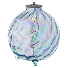 Lamp with crystal ball, liquid wax