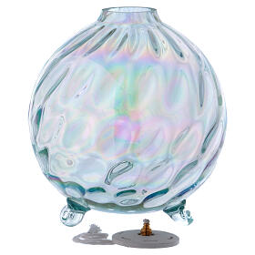 Lamp with crystal ball, liquid wax
