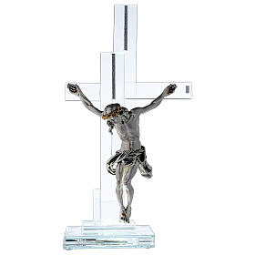 Lamp with crucifix, crystal, 35 cm