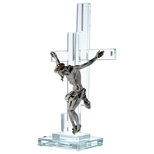 Lampe avec crucifix cristal 35 cm 3