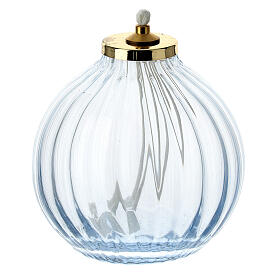 White glass lamp 8.5x9 cm