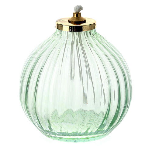 Green sphere glass lamp 8.5x9 cm 1