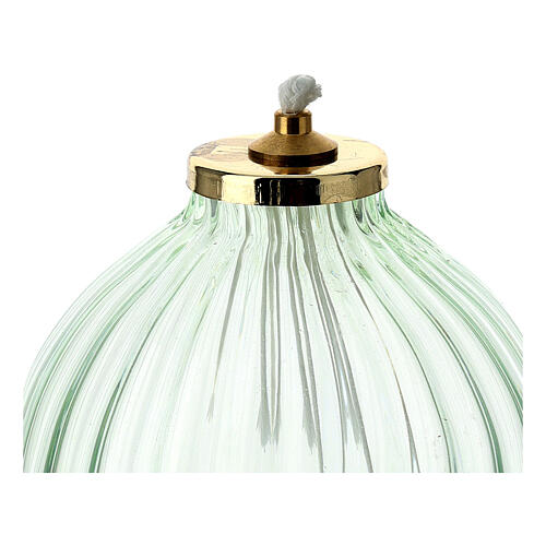 Sphere green glass lamp 8.5x9 cm 2