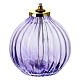 Purple glass spherical lamp 8.5x9 cm s1
