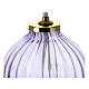 Purple glass spherical lamp 8.5x9 cm s2