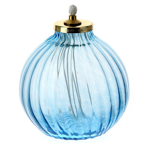 Light blue glass lamp with gigler 8.5x9 cm 1
