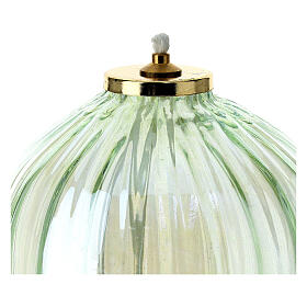 Green sphere glass lamp 11x12 cm