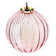 Pink glass lamp with gigler 11x12 cm s1