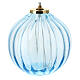 Light blue glass lamp 11x12 cm with wick s1