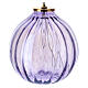 Liquid wax lantern in purple glass 16x17 cm s1