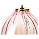 Pink glass sphere lantern 16x17 cm s2