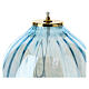 Light blue glass lamp with gigler wick 16x17 cm s2