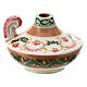 Deruta ceramic oil lamp with pink country decoration s2