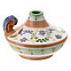 Deruta ceramic lamp with decorative pattern of blue flowers s2
