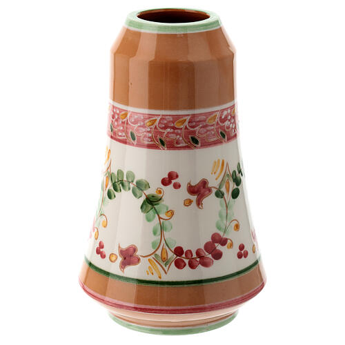 Lucerna ceramica Deruta cera liquida decorata  1